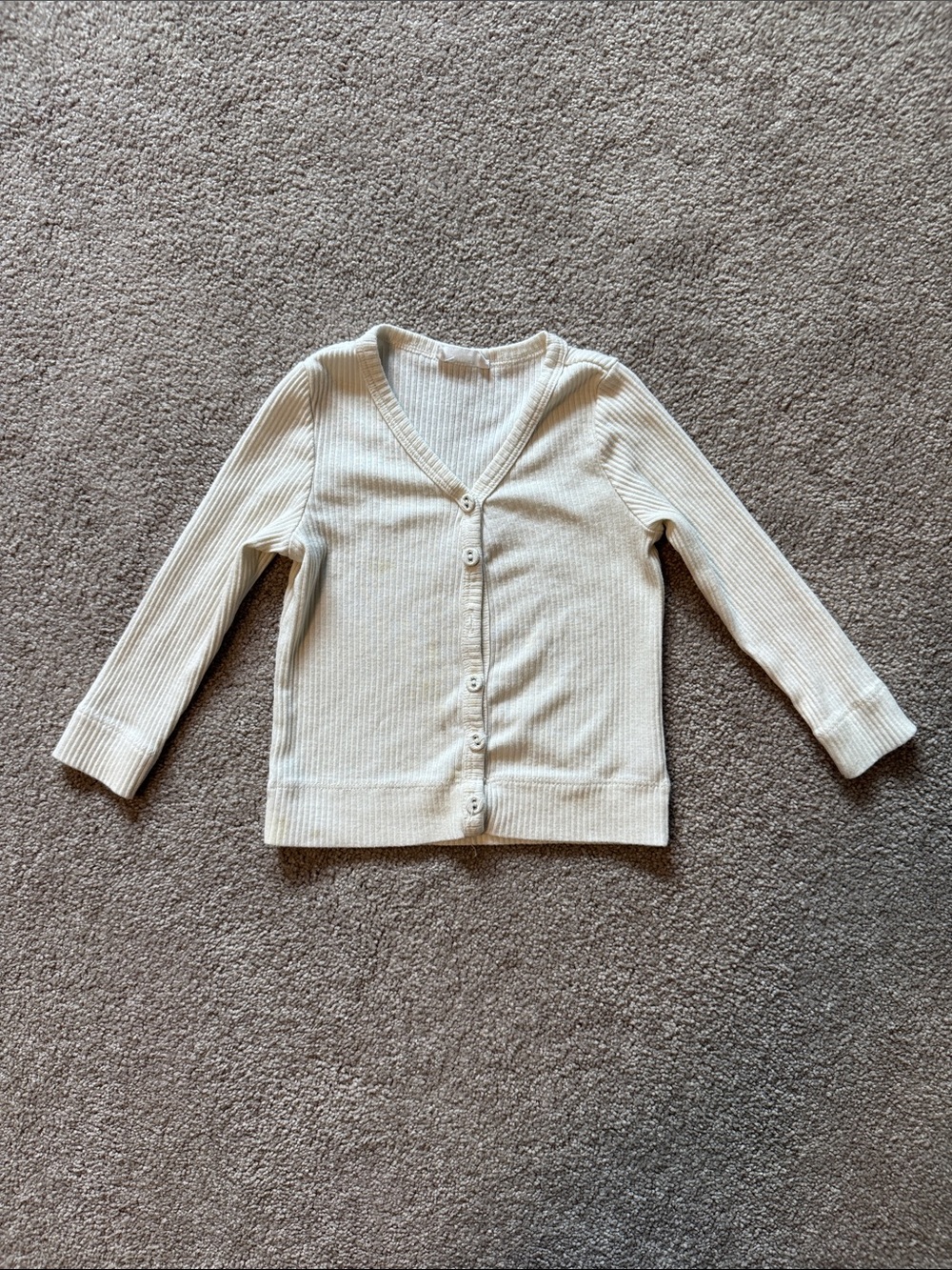 Jamie Kay Cream Ribbed Button-Front Top